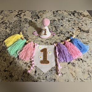 1st Birthday Banner and Hat